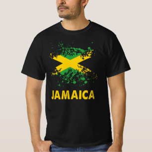 Jamaica Retro Watercolors Jamaican Flag T-Shirt