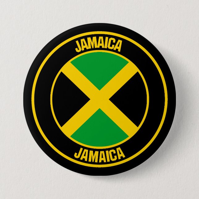 Jamaica Round Emblem 7.5 Cm Round Badge (Front)