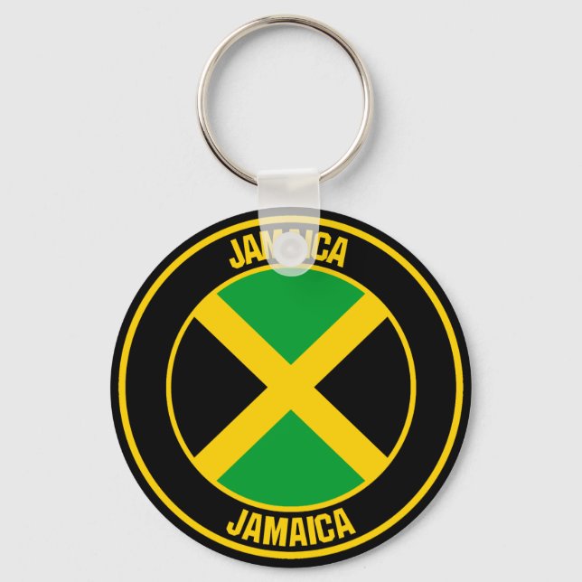 Jamaica Round Emblem Key Ring (Front)