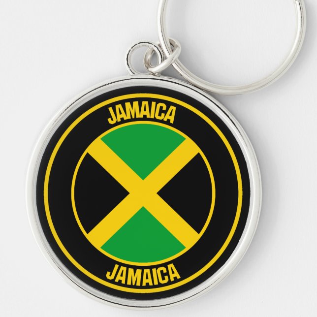 Jamaica Round Emblem Key Ring (Front)