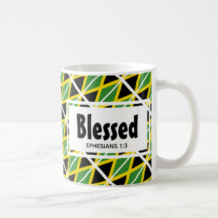 JAMAICA Scripture Patriotic White Jamaican Flag Coffee Mug