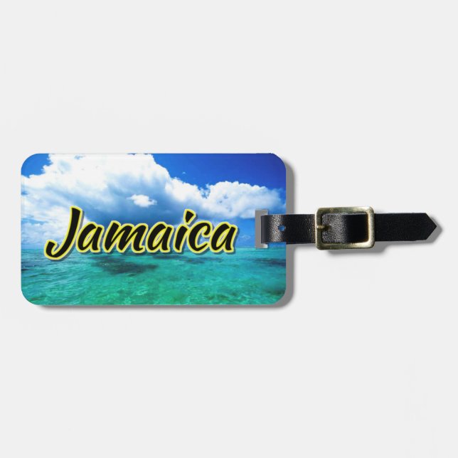 Jamaica sea sky luggage tag (Front Horizontal)