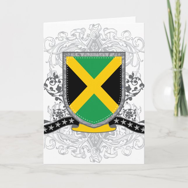 Jamaica Shield 2 Greeting Card (Front)