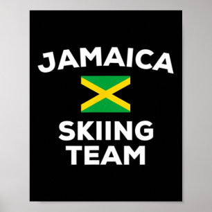 Jamaica Ski Skiing Team Jamaican Flag Poster