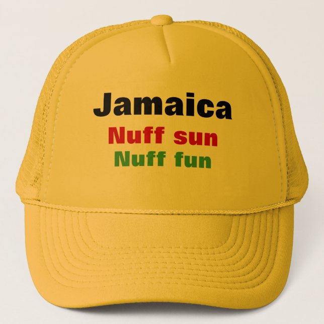 Jamaica slogan trucker hat (Front)