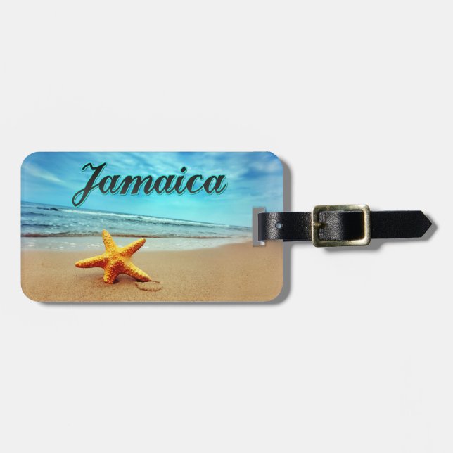 Jamaica starfish luggage tag (Front Horizontal)