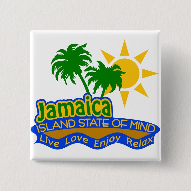 Jamaica State of Mind button (Front)