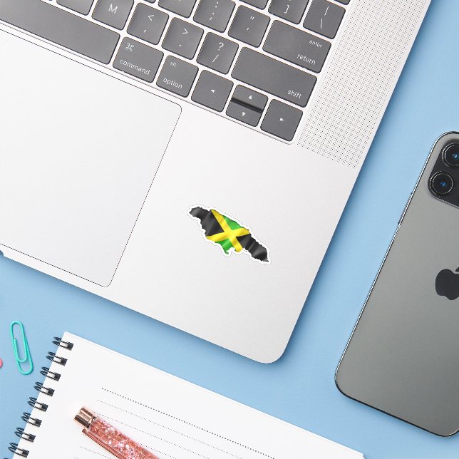 Jamaica Sticker (Laptop w/ iPhone)
