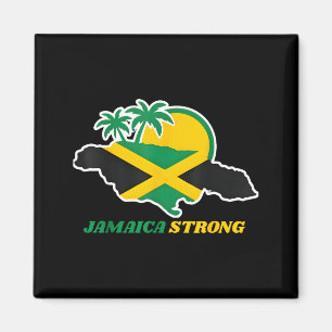 Jamaica Strong I Love Jamaican Flag Heart Women Me Magnet