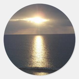 Jamaica Sunset Classic Round Sticker