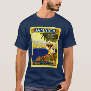 Jamaica, The Gem of the Tropics, Vintage Style T-Shirt