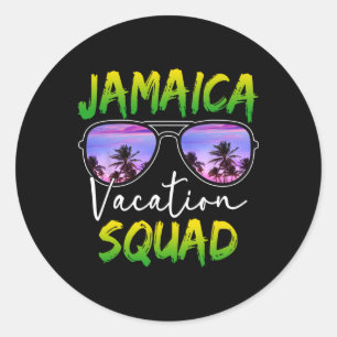 Jamaica Vacation Squad 2025 Matching Group Family  Classic Round Sticker