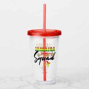 Jamaica Vacation Squad Group Matching Reggae Acrylic Tumbler