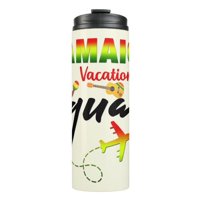 Jamaica Vacation Squad Group Matching Reggae  Thermal Tumbler (Front)