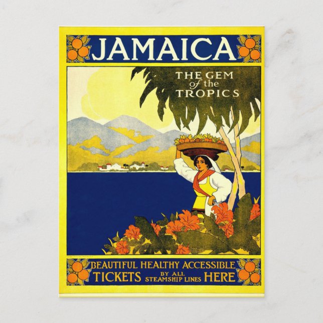 Jamaica vintage style postcard (Front)