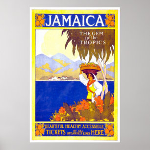 Jamaica Vintage Travel Poster
