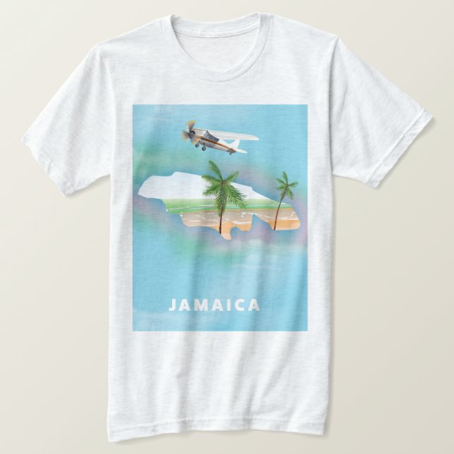 Jamaica Vintage travel poster T-Shirt (Design Front)