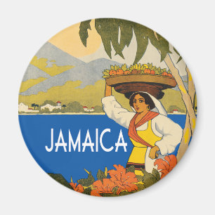 Jamaica vintage travel style magnet