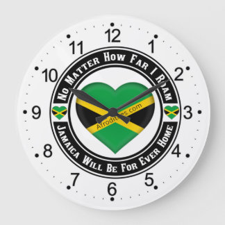 Jamaica Will Be For Ever Home Large Clock