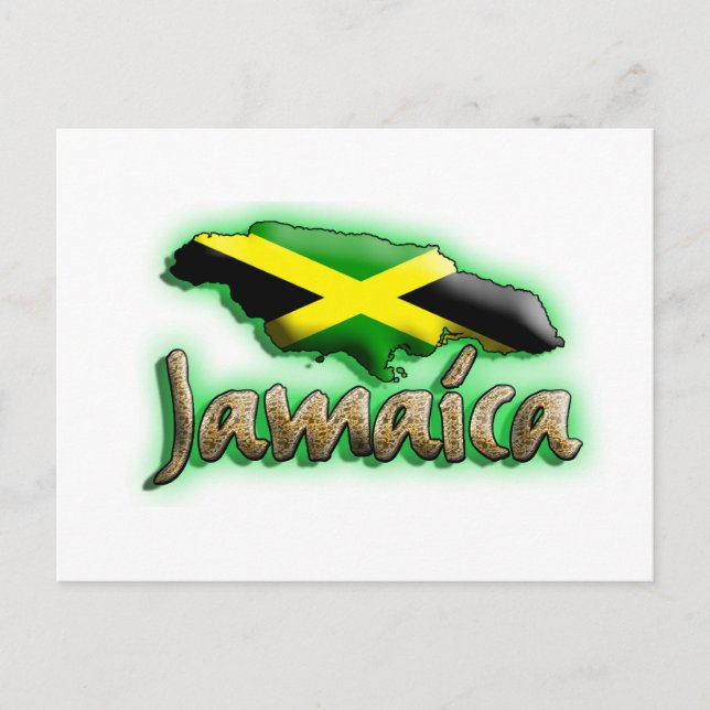 Jamaica with gold title postcard (Front)