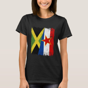 Jamaica Yugoslavia Half Flag Jamaican Yugoslavian T-Shirt
