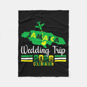 Jamaicaa Wedding Trip 2026 Anniversary Trip Couple Fleece Blanket