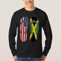 Jamaican American Flag Sandals USA Jamaica Root Pr