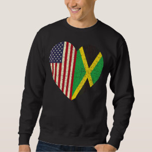 Jamaican American Love Jamaica And Usa 1 Sweatshirt