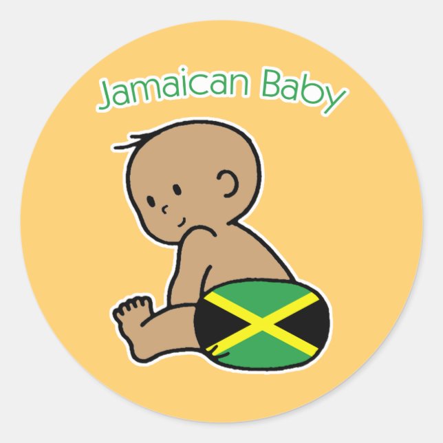 Jamaican Baby Classic Round Sticker (Front)