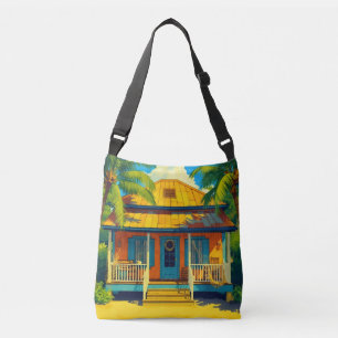 Jamaican beach cottage crossbody bag
