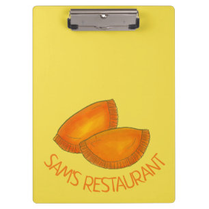 Jamaican Beef Patty Caribbean Restaurant Food Clipboard