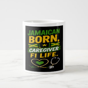 Jamaican Born Caregiver for Life  Large Coffee Mug