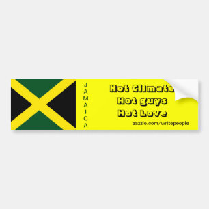 Jamaican  bumper stickers-hot guys sticker