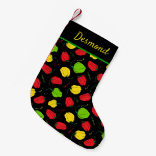 Jamaican Chef Caribbean Scotch Bonnet Chilis Small Christmas Stocking