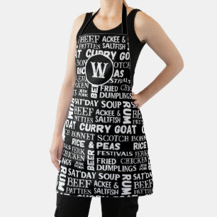 Jamaican Chef Monogrammed Kitchen Apron