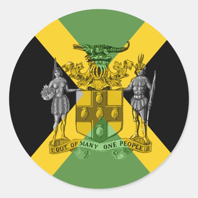 Jamaican Coat of Arms Sticker (Front)