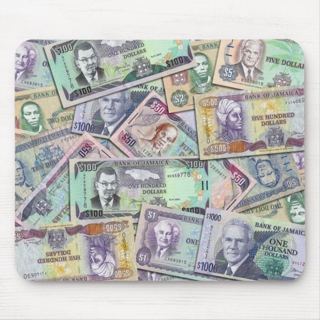 Jamaican currency - banknotes mouse pad (Front)