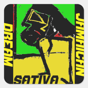 Jamaican Dream Square Sticker