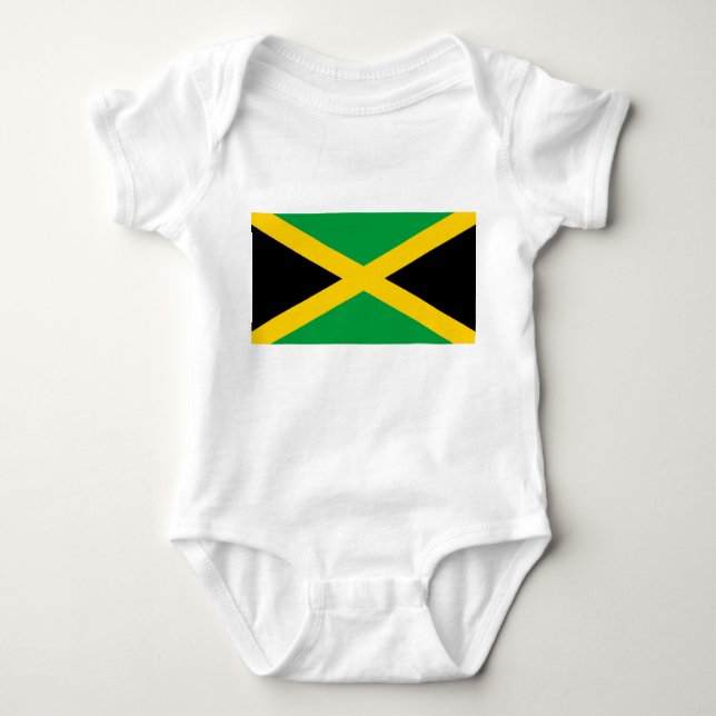 Jamaican Flag Baby Bodysuit (Front)