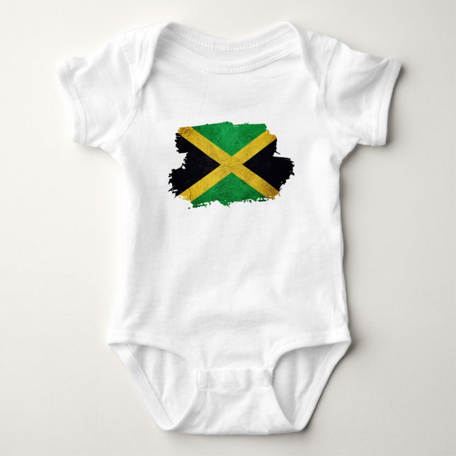Jamaican Flag Baby Bodysuit (Front)