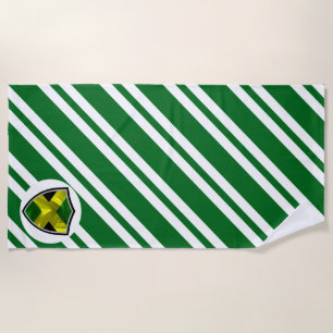 Jamaican flag beach towel