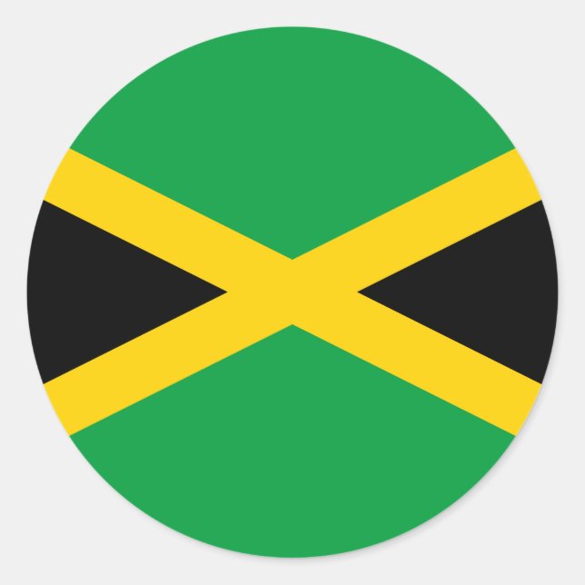 Jamaican Flag Classic Round Sticker (Front)