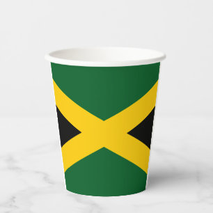Jamaican flag-coat arms paper cups