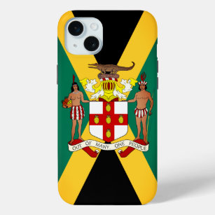 Jamaican Flag/ Coat of Arms iPhone 15 Mini Case