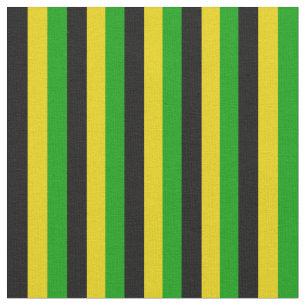 Jamaican Flag Coloured Striped Fabric