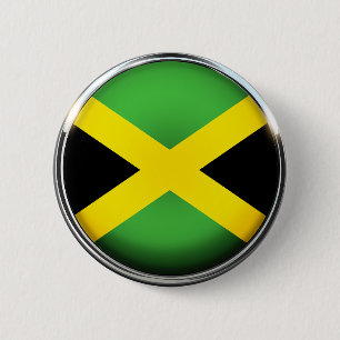Jamaican flag colours 6 cm round badge