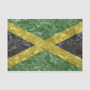 Jamaican Flag - Crinkled Tissue Paper