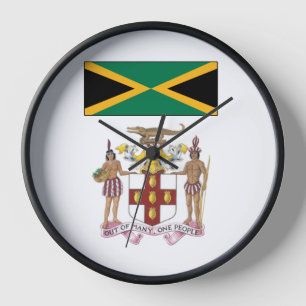 Jamaican Flag & Cultural Symbols Pride Clock