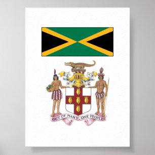 Jamaican Flag & Cultural Symbols Pride Poster