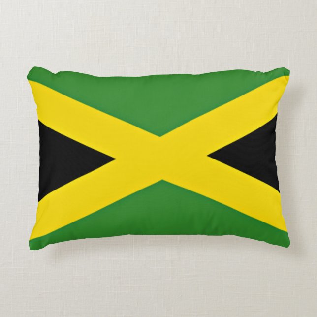 Jamaican Flag Decorative Cushion (Front)
